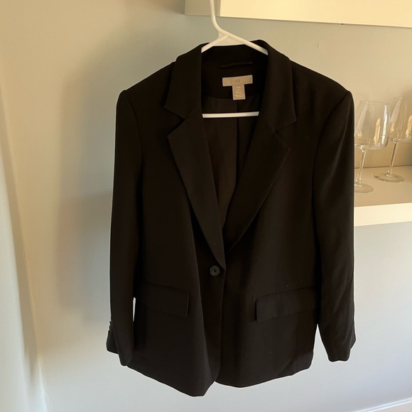 H&M black single breasted blazer size: M - Picture 6 of 8